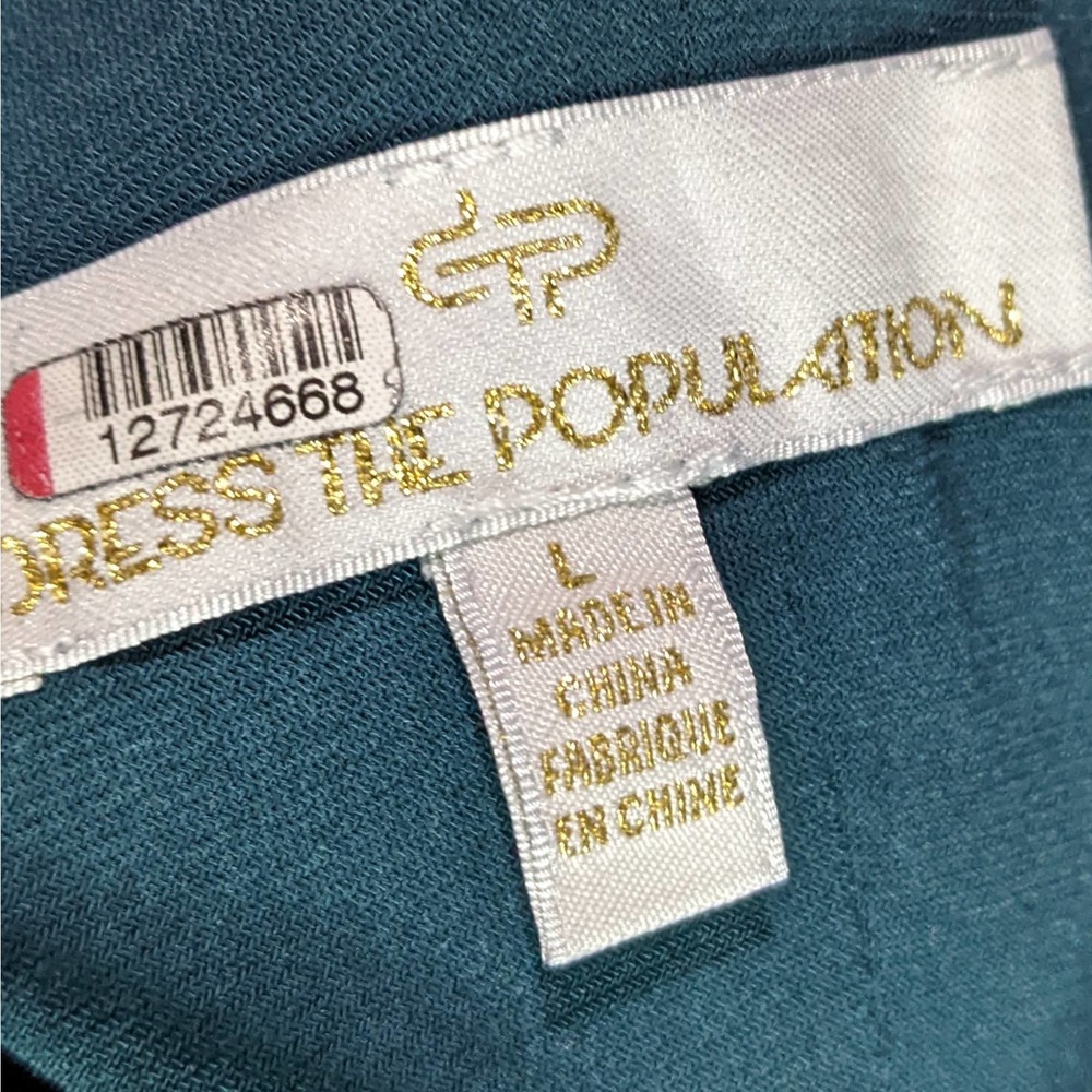Dress The Population Evie Pine Maxi Gown Dress Forest Green Women's Size Large - Picture 9 of 10